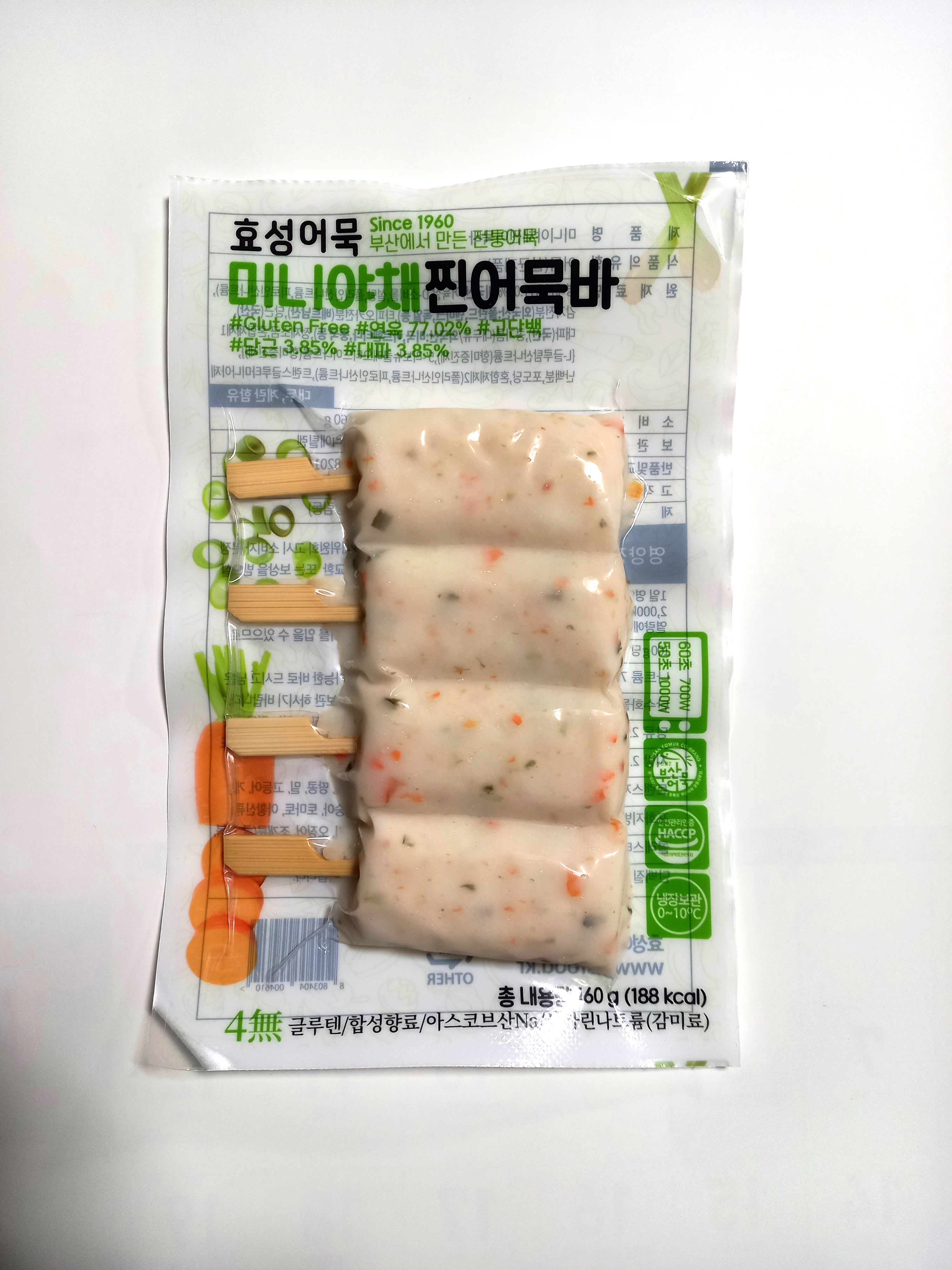 효성어묵 미니야채찐어묵 160g